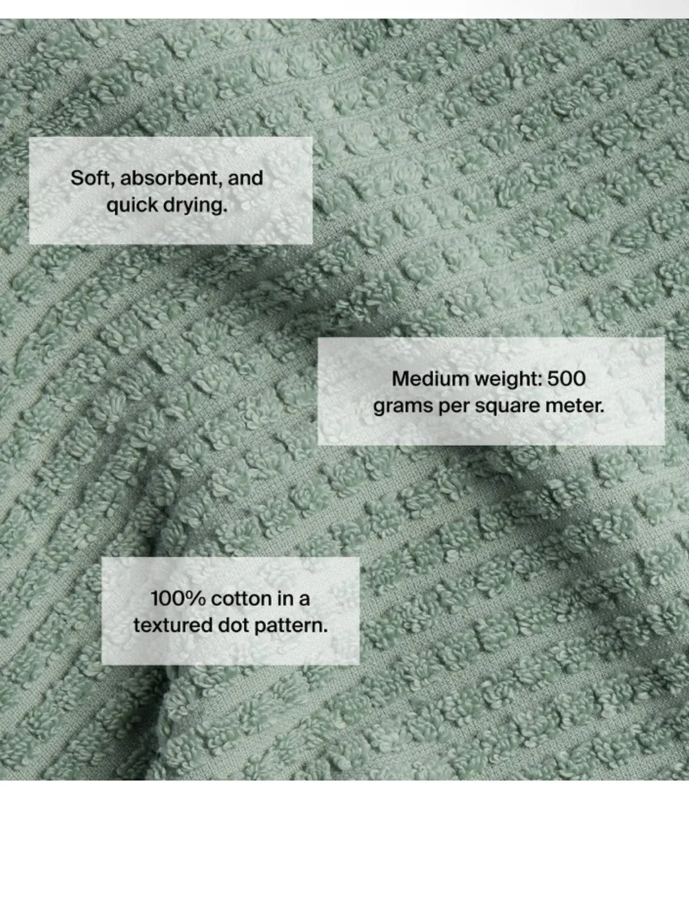 Parachute x Target Terry Dot Bath Towel Jade -3 Ct